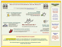 Tablet Screenshot of kinderphilosophie.ch